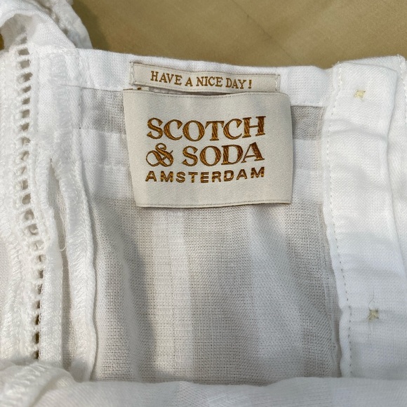 Scotch & Soda Eyelet Ruffle Organic Cotton Pinafore
Dress White Size Small S - Picture 3 of 12